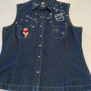 Denim Disney top Winnie the Pooh